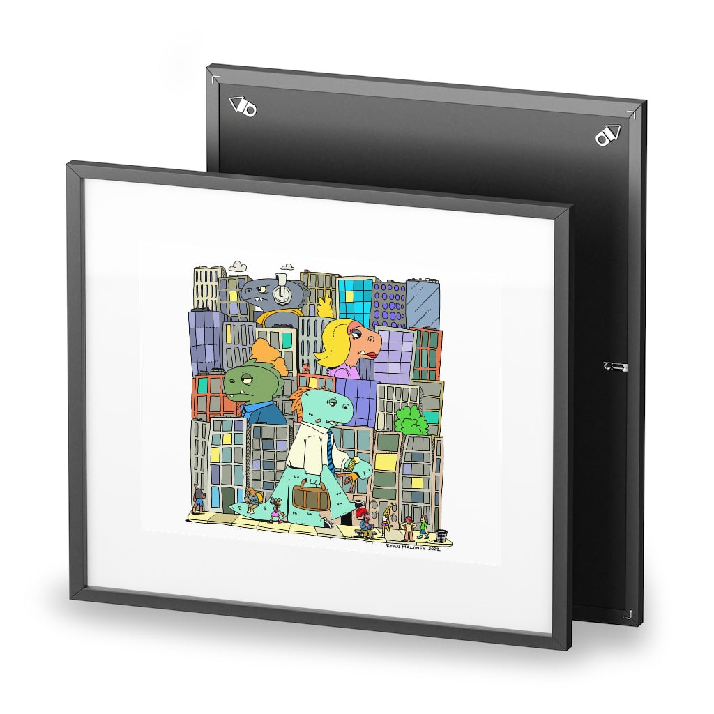 Dinosaur Commute - Art Print