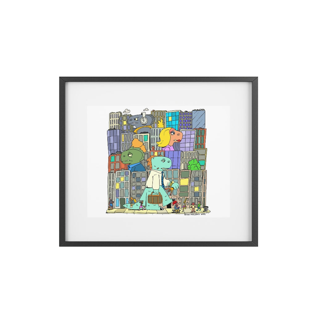 Dinosaur Commute - Art Print