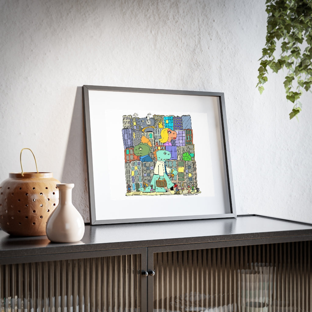 Dinosaur Commute - Art Print