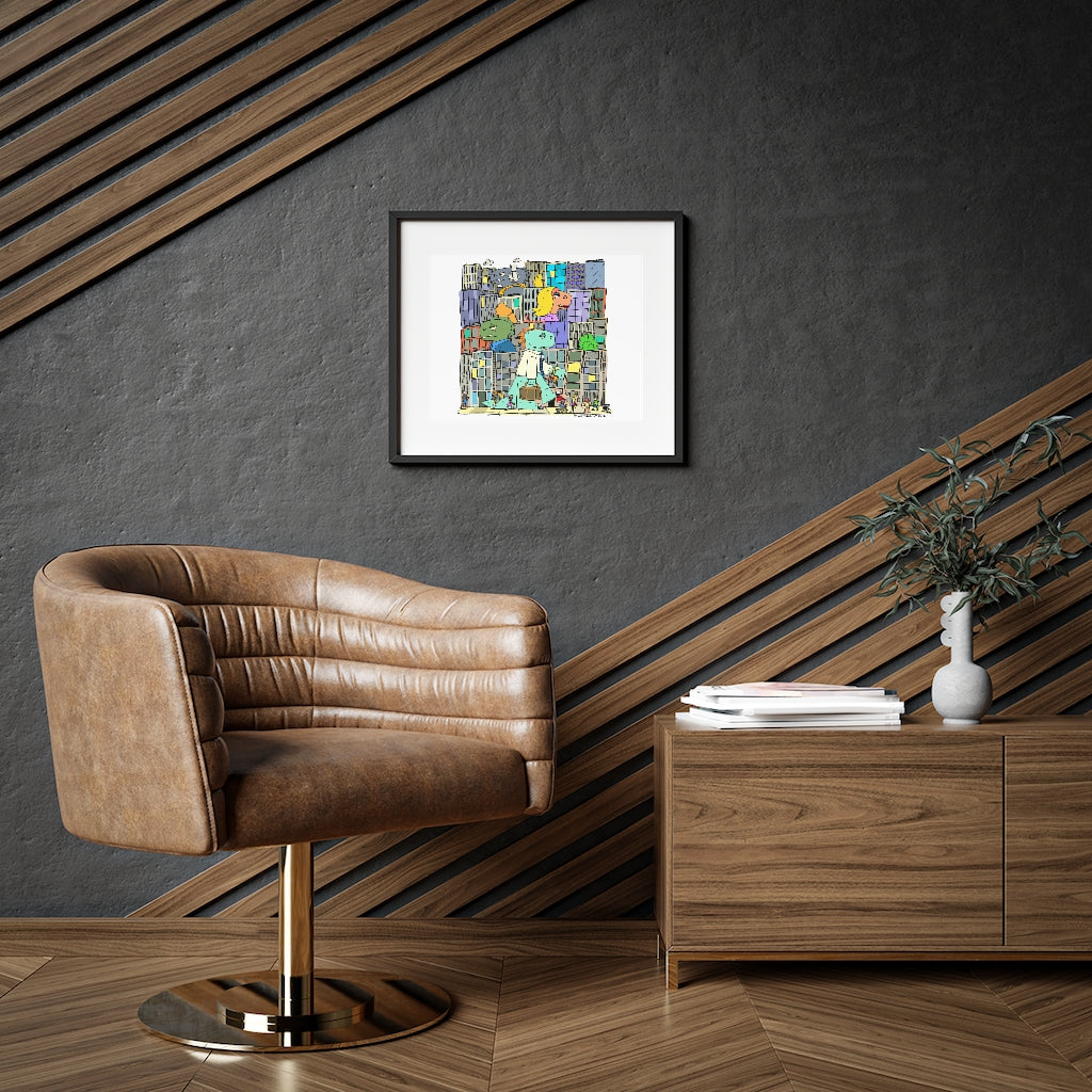 Dinosaur Commute - Art Print