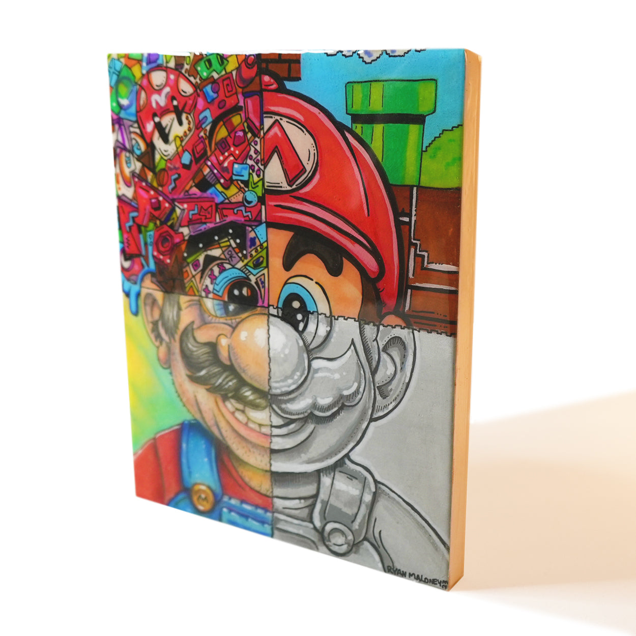 Mario Drawing Epoxy Art