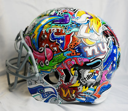 Football Helment Custom Painted with Pro Teams