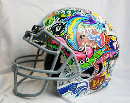 Football Helment Custom Painted with Pro Teams