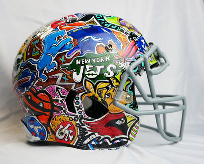 Football Helment Custom Painted with Pro Teams