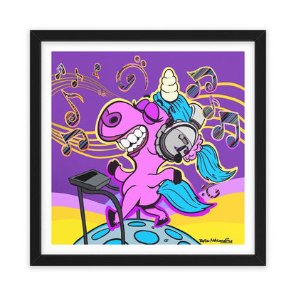 Unicorn Strut - Framed Art Print
